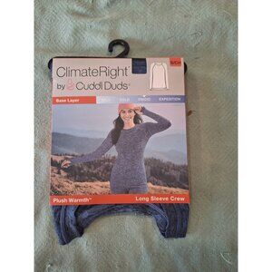 Cuddi duds, climate Right, frigid Long Sleeve Crew, Blue Small